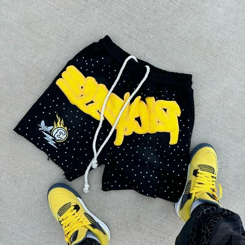 Y2K Harajuku Men's Shorts Lett - đánh giá và giá Fear Of God Essential