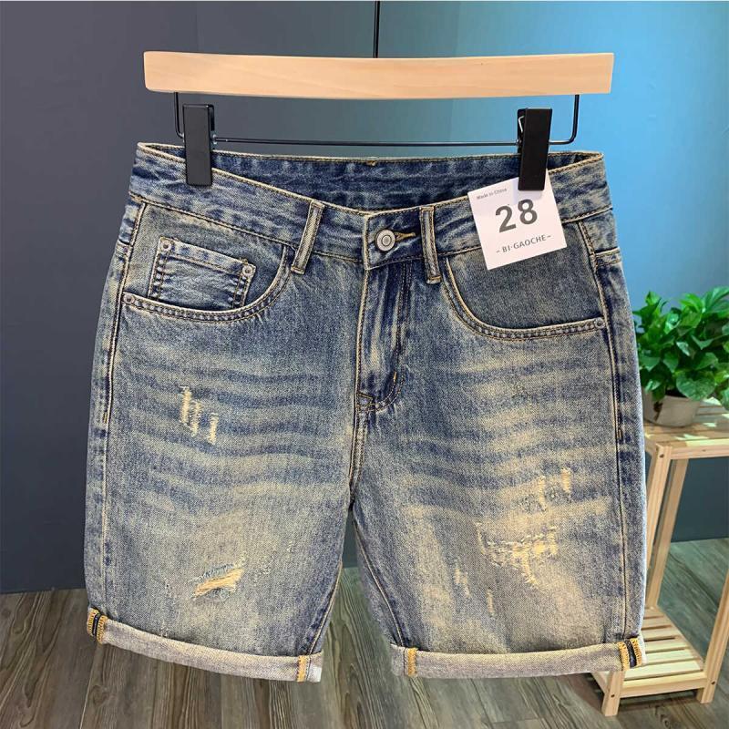 High Street Ripped Denim Short - đánh giá và giá Streetwear Brand Pants