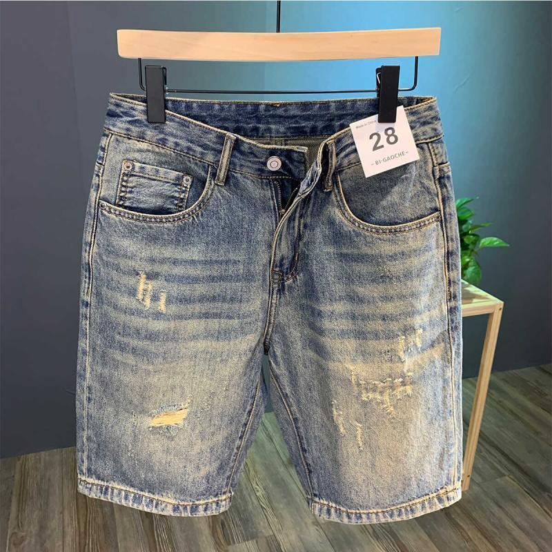 High Street Ripped Denim Short - đánh giá và giá Streetwear Brand Pants