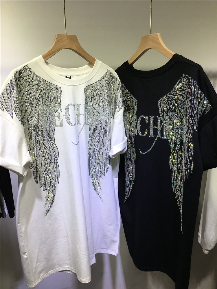 L-4XL Oversize Rhinestone Ange - đánh giá và giá Streetwear Brand Shirts