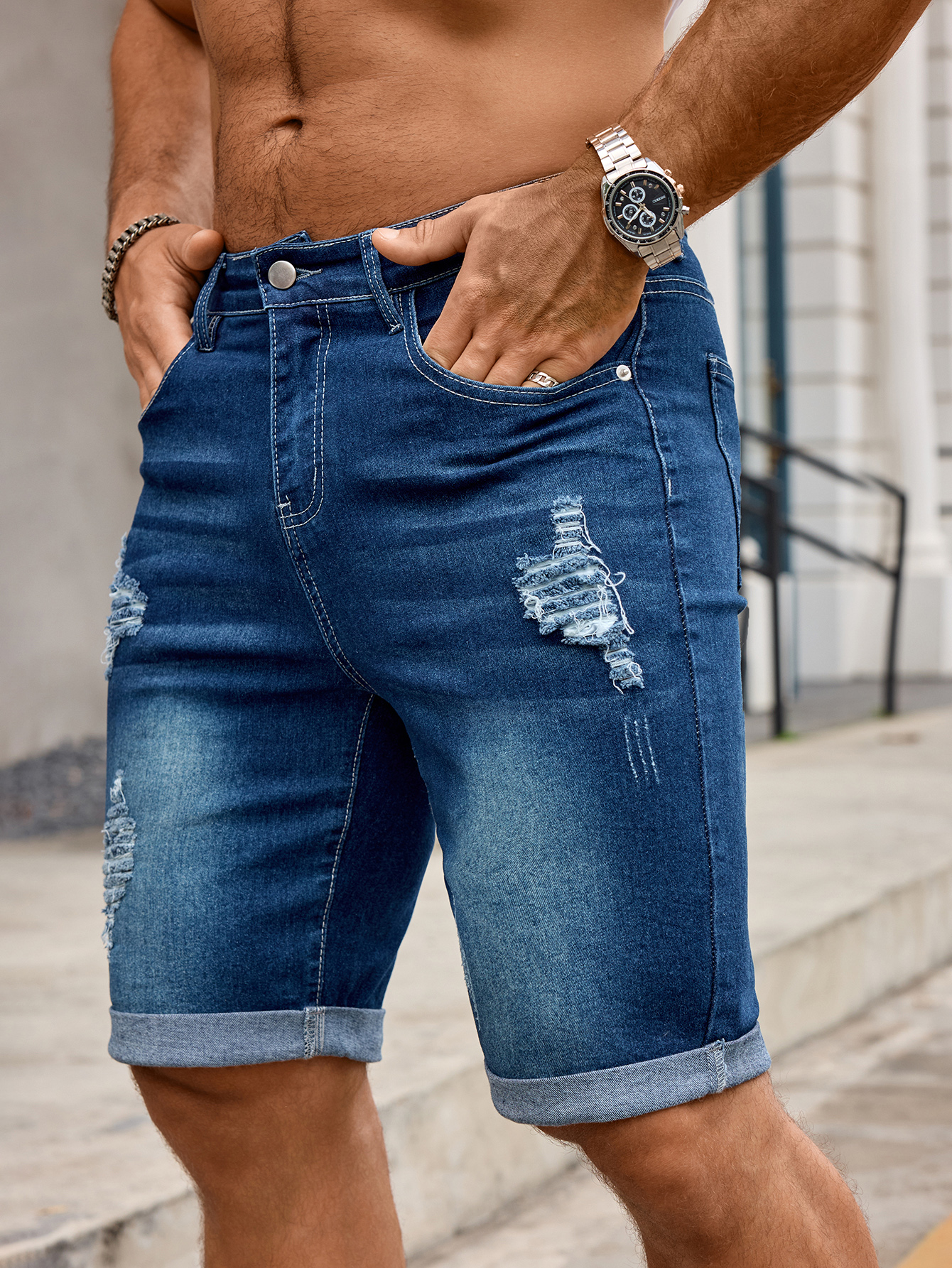 Men Denim Trousers Jeans Short - đánh giá và giá Streetwear Brand Pants