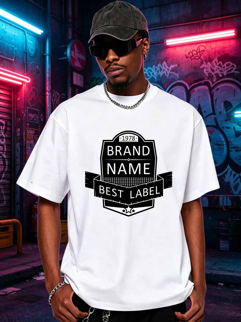 Men Retro Brand Name Graphic T - đánh giá và giá Streetwear Brand Label